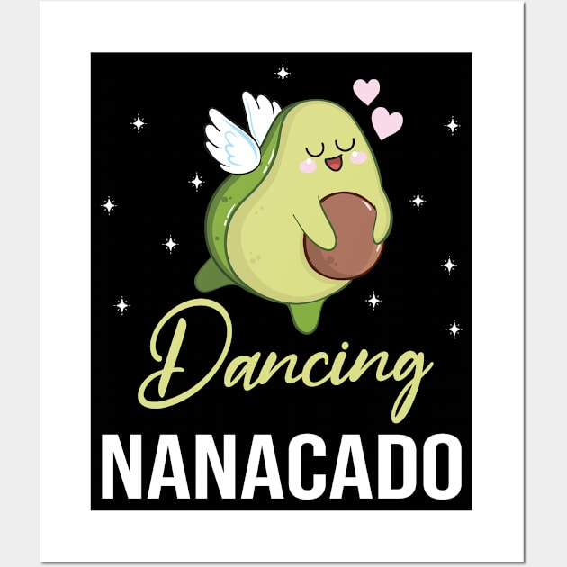 Avocado Dove Flying Happy Day To Me Dancing Nanacado Grandma Wall Art by DainaMotteut